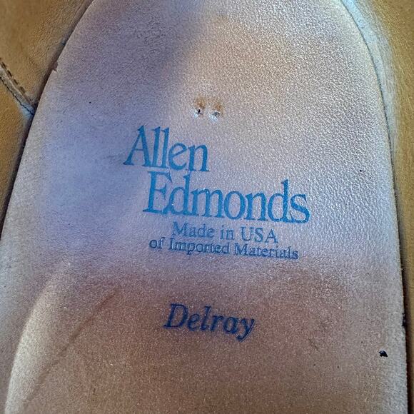 Allen Edmonds Delray Men's Black Split Toe Dress Shoes Oxfords Size 14D - Picture 9 of 10